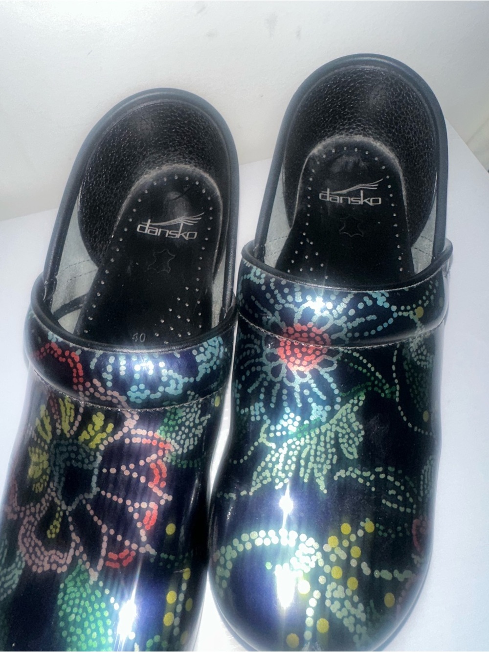 Dansko XP 2.0 Clog Floral Dot in Black size 10 - Picture 5 of 6